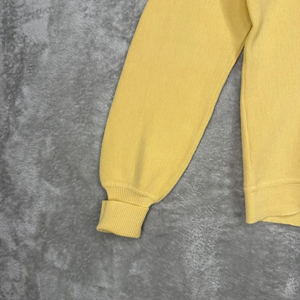 Vtg 70s Pendleton Cardigan Sweater Mens Medium Sir Yellow Virgin Wool USA Made